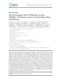 A Planetary Science Virtual Observatory Cornerstone