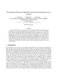 Host Integrity Protection Through Usable Non-Discretionary Access Control