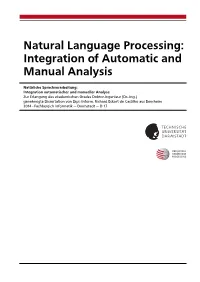 Natural Language Processing: Integration of Automatic and Manual Analysis