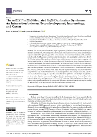 The Int22h1/Int22h2-Mediated Xq28 Duplication Syndrome: an Intersection Between Neurodevelopment, Immunology, and Cancer