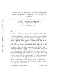 Candidate Fusion: Integrating Language Modelling Into a Sequence-To-Sequence Handwritten Word Recognition Architecture