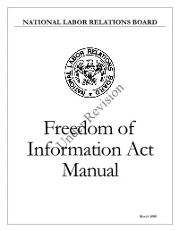 Freedom of Information Act Manual