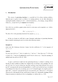Generating Functions