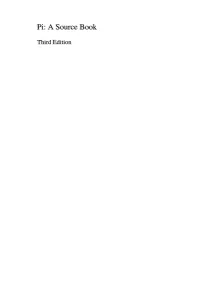 Pi: a Source Book