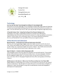 Technology Online Records and Collections