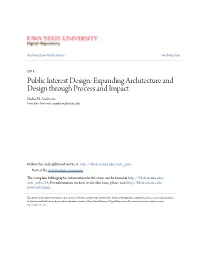 Expanding Architecture and Design Through Process and Impact Nadia M