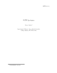 Pitp Lectures