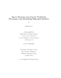 Sparse Bayesian Learning for Predicting Phenotypes and Identifying Inﬂuential Markers