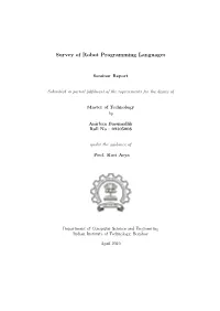 Survey of Robot Programming Languages