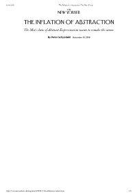 The Inflation of Abstraction | the New Yorker