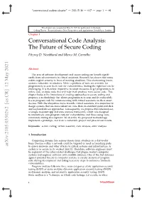 Conversational Code Analysis: the Future of Secure Coding Fitzroy D