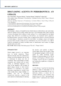 Disclosing Agents in Periodontics: an Update