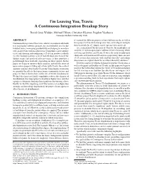 I'm Leaving You, Travis: a Continuous Integration Breakup Story
