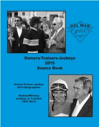 Owners-Trainers-Jockeys 2015 Source Book