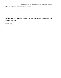 Report on the State of the Environment of Mongolia 2008-2010