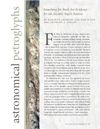 Searching for Rock Art Evidence for an Ancient Super Aurora by Marinus Anthony Van Der Sluijs and Anthony L