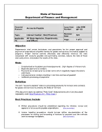 Accounts Payable Process: Number: BP- 03