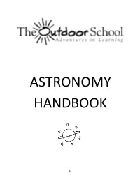Astronomy Handbook