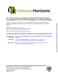 IL-21 Exacerbates Autoimmune Myositis by Enhancing the Accumulation of GM-CSF−Producing Δγ T Cells in the Muscle