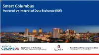 Smart Columbus​ Powered by Integrated Data Exchange (IDE)