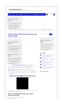 1500 Currents Affairs Past Questions and Answers 2019 1500 Currents