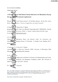 A Review on Iron Oxide‐Based Nanoarchitectures for Biomedical