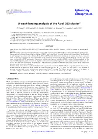 A Weak-Lensing Analysis of the Abell 383 Cluster ⋆