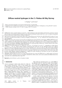 Diffuse Neutral Hydrogen in the HI Parkes All Sky Survey