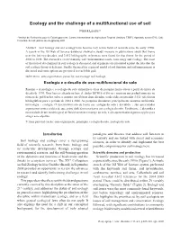 Ecology and the Challenge of a Multifunctional Use of Soil