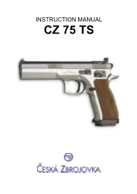 Instruction Manual Cz 75 Ts