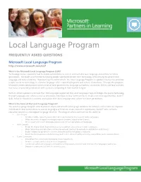 Local Language Program