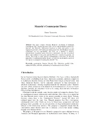 Mazzola's Counterpoint Theory