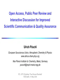 Public Peer Review & Interactive Discussion