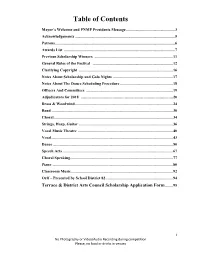 Table of Contents