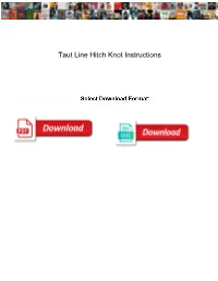 Taut Line Hitch Knot Instructions