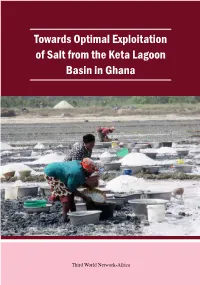 Towards Optimal Exploitation of Salt from the Keta Lagoon Basin in Ghana
