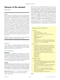 Tumours of the Stomach Seen in Distal Disease, Whereas Diffuse Cancers Are Poorly Differentiated and Seen in Cardia Cancers