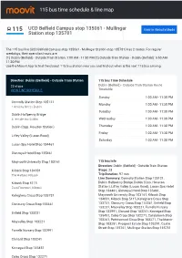 115 Bus Time Schedule & Line Route