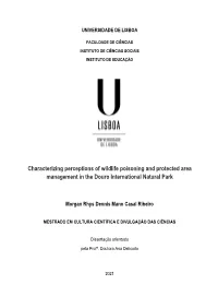 Characterizing Perceptions of Wildlife Poisoning and Protected Area Management in the Douro International Natural Park