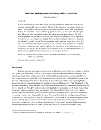 Extinction Debt Repayment Via Timely Habitat Restoration