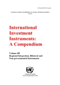 International Investment Instruments: a Compendium