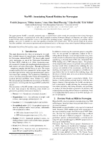 Norne: Annotating Named Entities for Norwegian
