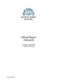 Official Report (Hansard)