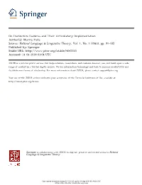 On Distinctive Features and Their Articulatory Implementation Author(S): Morris Halle Source: Natural Language & Linguistic Theory, Vol