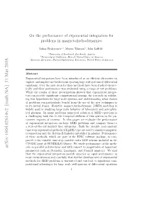 On the Performance of Exponential Integrators for Problems in Magnetohydrodynamics