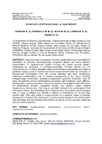 Prostatic Cryptococcosis - a Case Report