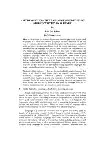 A Study on Figurative Langauges Used in Short Stories Written by O. Henry