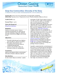 Deep Sea Communities: Diversity of the Deep (Pdf)