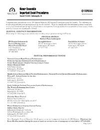 Honor Ensemble Important Event Procedures
