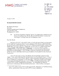 October 4, 2019 by ELECTRONIC FILING Ms. Marlene H